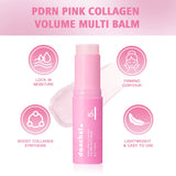 PDRN Pink Collagen Volume Multi Balm Deep Hydration Moisturization Brighten Skin Plump Smooth Radiant Portable Collagen Stick