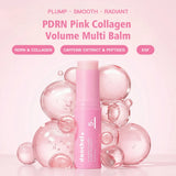 PDRN Pink Collagen Volume Multi Balm Deep Hydration Moisturization Brighten Skin Plump Smooth Radiant Portable Collagen Stick