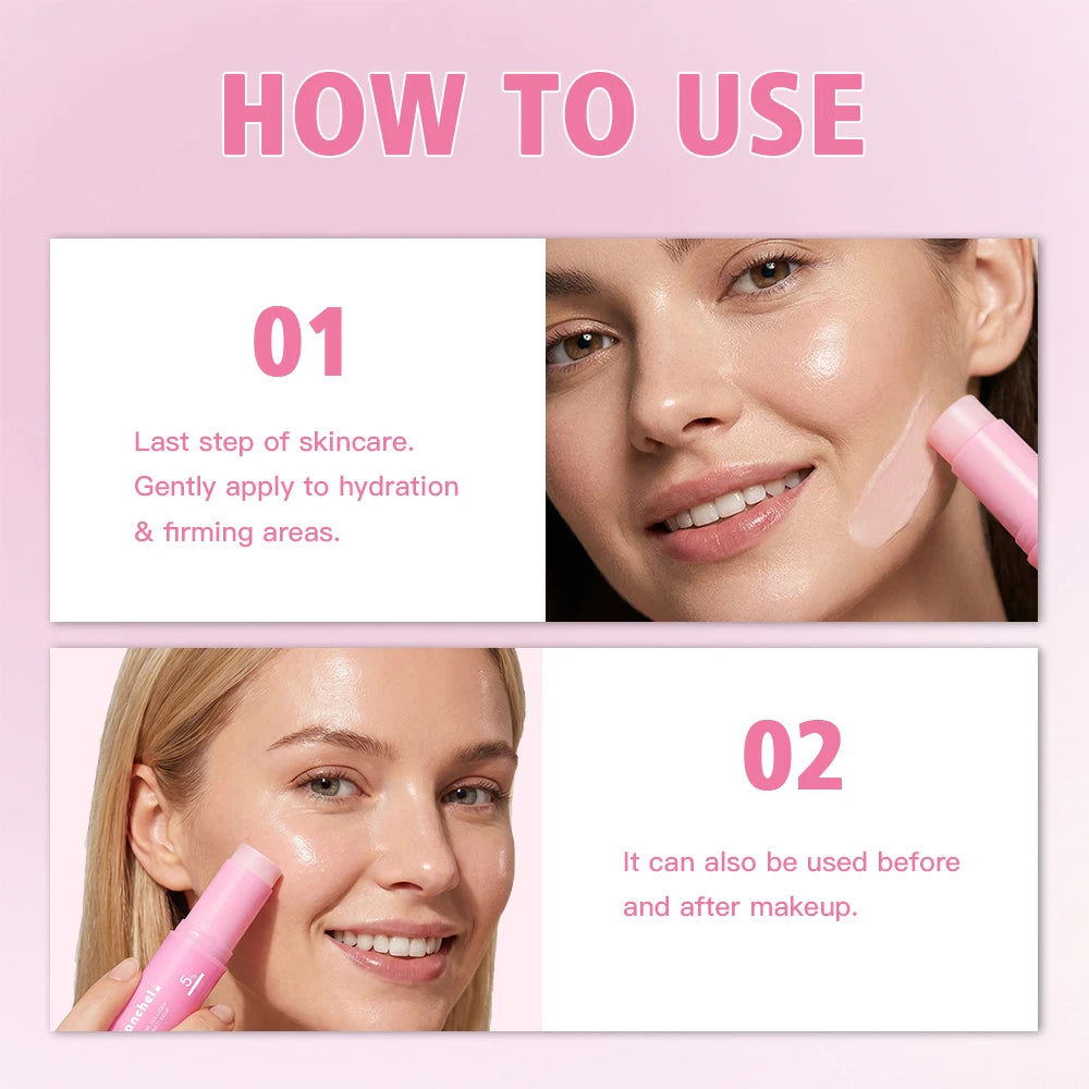 PDRN Pink Collagen Volume Multi Balm Deep Hydration Moisturization Brighten Skin Plump Smooth Radiant Portable Collagen Stick